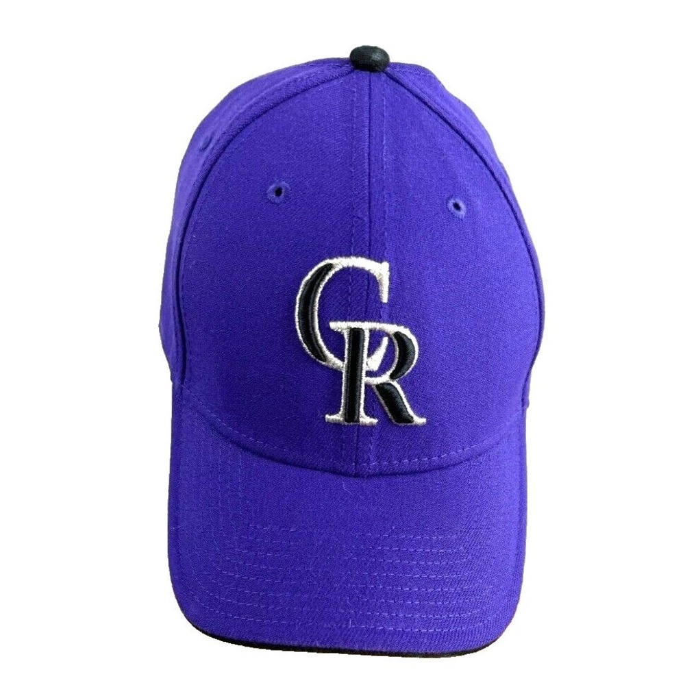 New Era 39THIRTY Colorado Rockies MLB Embroidered Purple Stretch Fit Hat M/L